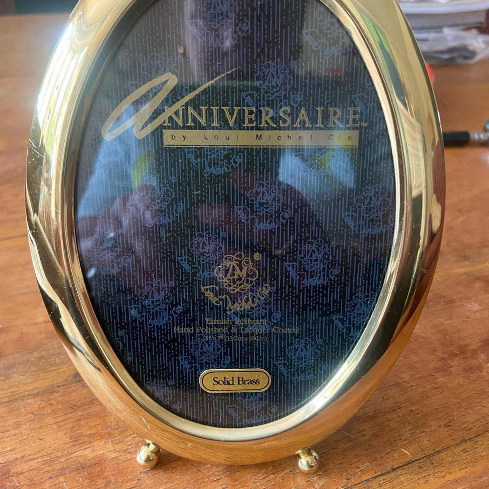 Solid Brass Oval Photo Frame
